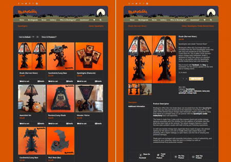 Bindlegoods by Bindlegrim is an online store offering vintage-style Halloween lanterns, postcards, b